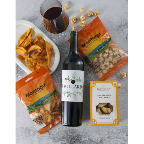 Personalised Thanks Merlot Snack Box