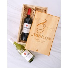 Personalised Mr and Mrs Wine Crate (Spier)