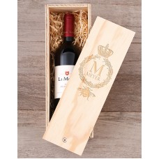 Personalised Crown Wreath Wine Crate