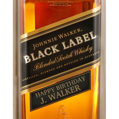 Personalised Johnnie Walker Black (Perspex Lid)