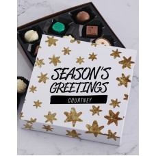 Personalised Seasons Greetings Choc Tray