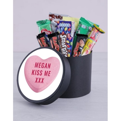 Personalised Kiss Me Hat Box (Cadbury Choc)