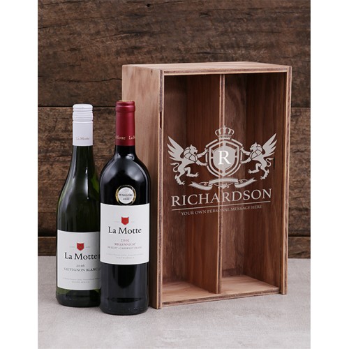 Personalised Coat of Arms Wine Crate