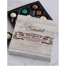 Personalised Happiness Chocolate Tray (Wine)