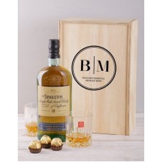 Personalised Monogram Whiskey and Crystal Crate