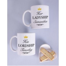 Personalised Lordship Couples Mug Set (Standard)