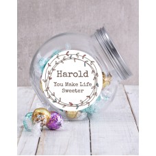 Personalised Sweet Life Candy Jar