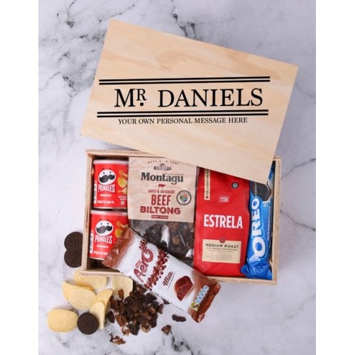 Personalised Title Man Crate (Snacks)