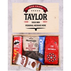 Personalised Vintage Man Crate (Snacks)