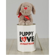 Personalised Puppy Love Tin