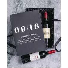 Date Personalised Wine Duo Giftbox