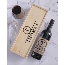 Monogram Personalised Wine and Crate