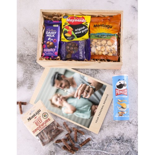 Personalised Printed Photo Man Crate (Snacks)