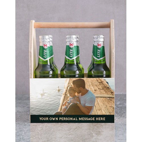Personalised Photo Printed Beer Caddy (Cola)