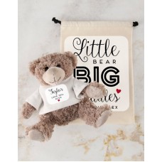 Teddy In Cuddles Drawstring Bag