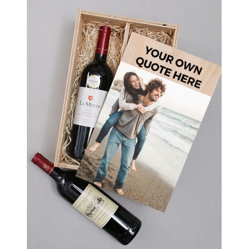 Personalised Photo Duo Wine Crate