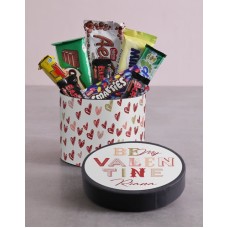Personalised Be My Valentine Mixed Font Hat Box (Standard)