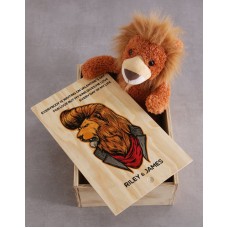 Personalised Teddy Lion Gift Crate