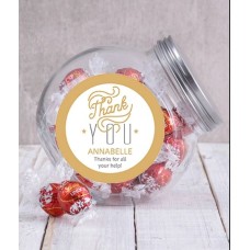 Personalised Thank You Glam Candy Jar