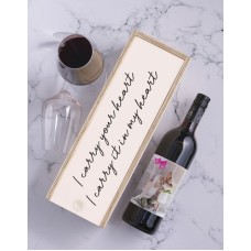 Personalised My Heart Wine and Crate