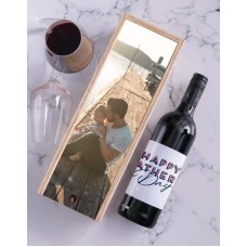 Personalised Happy Fathers Day Wine In Crate