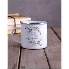 Personalised Floral Mothers Day Camper Mug (Coffee)