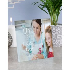Personalised Mom Best Day Ever Glass Tile