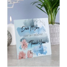 Personalised Dear Mom Glass Tile