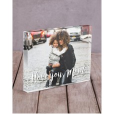 Personalised I Love You Mom Acrylic Block (Square)