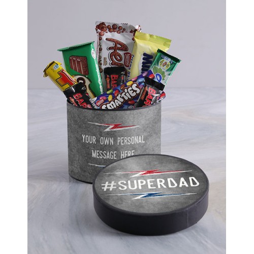 Personalised Super Dad Hat Box (Standard)
