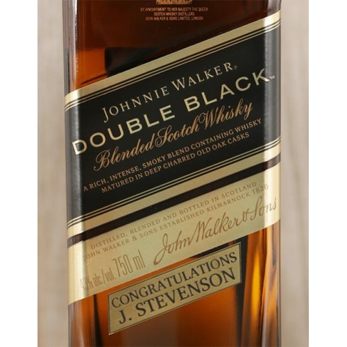 Personalised Johnnie Walker Double Black (Perspex Lid)