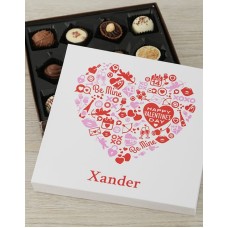 Personalised Valentine Heart Choc Tray