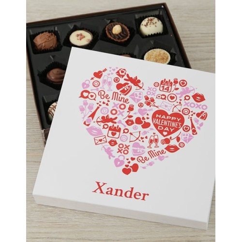 Personalised Valentine Heart Choc Tray