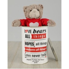 Personalised Valentines Love Bears All Things Tin