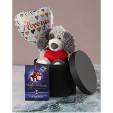 Puppy Love Chocolate Hatbox Hamper