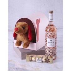 Wine And Dachshund Postbox