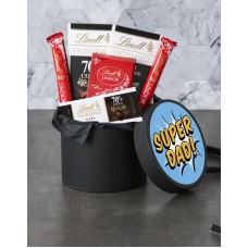Lindt Hat Box With Super Dad Label (STANDARD)