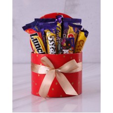 Ravishing Red Chocolate Hat Box (Standard)