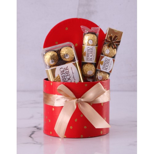 Nutty Chocolate Red Hat Box (Standard)