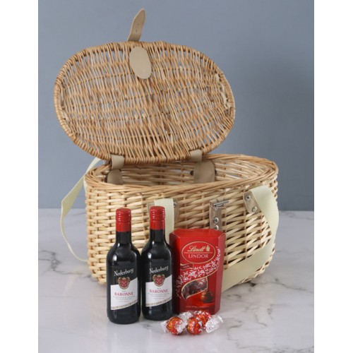 Picnic Basket With Lindt And Wine (STANDARD)