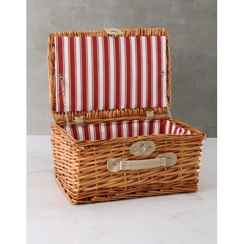 Maroon Stripy Picnic Basket (STANDARD)