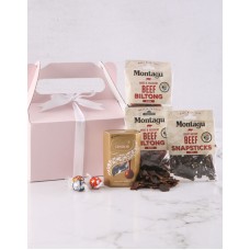 Pink And Gold Biltong Gift Party Box (STANDARD)