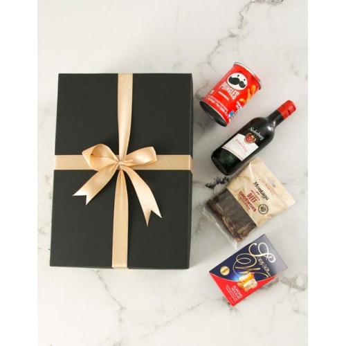 Bold Black Gourmet Snacks Gift Box (STANDARD)