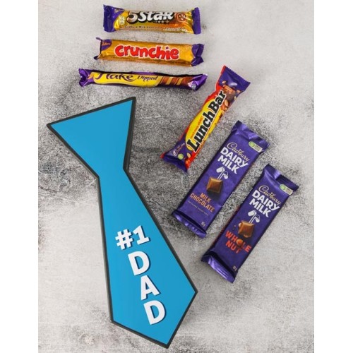 Dads Number One Chocolate Tie Box (STANDARD)