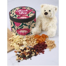 Thank You Cream Teddy Hat Box