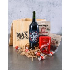 Ultimate Wine And Snack Man Crate (LARGE)