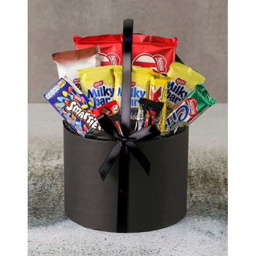 Large Chocolate Filled Hatbox (Standard)