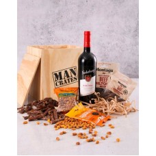 Red Wine Biltong & Nuts in a Man Crate Box (Standard)