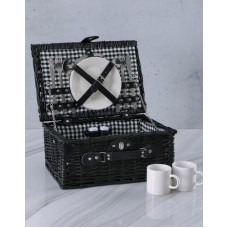 Two Person Black Willow Picnic Basket (Standard)