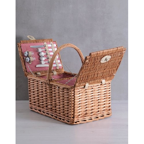 Four Person Red Picnic Basket (Standard)